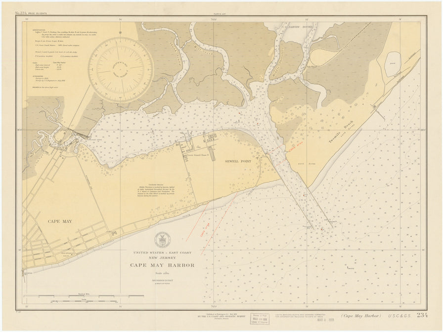 Cape May Harbor Map 1931