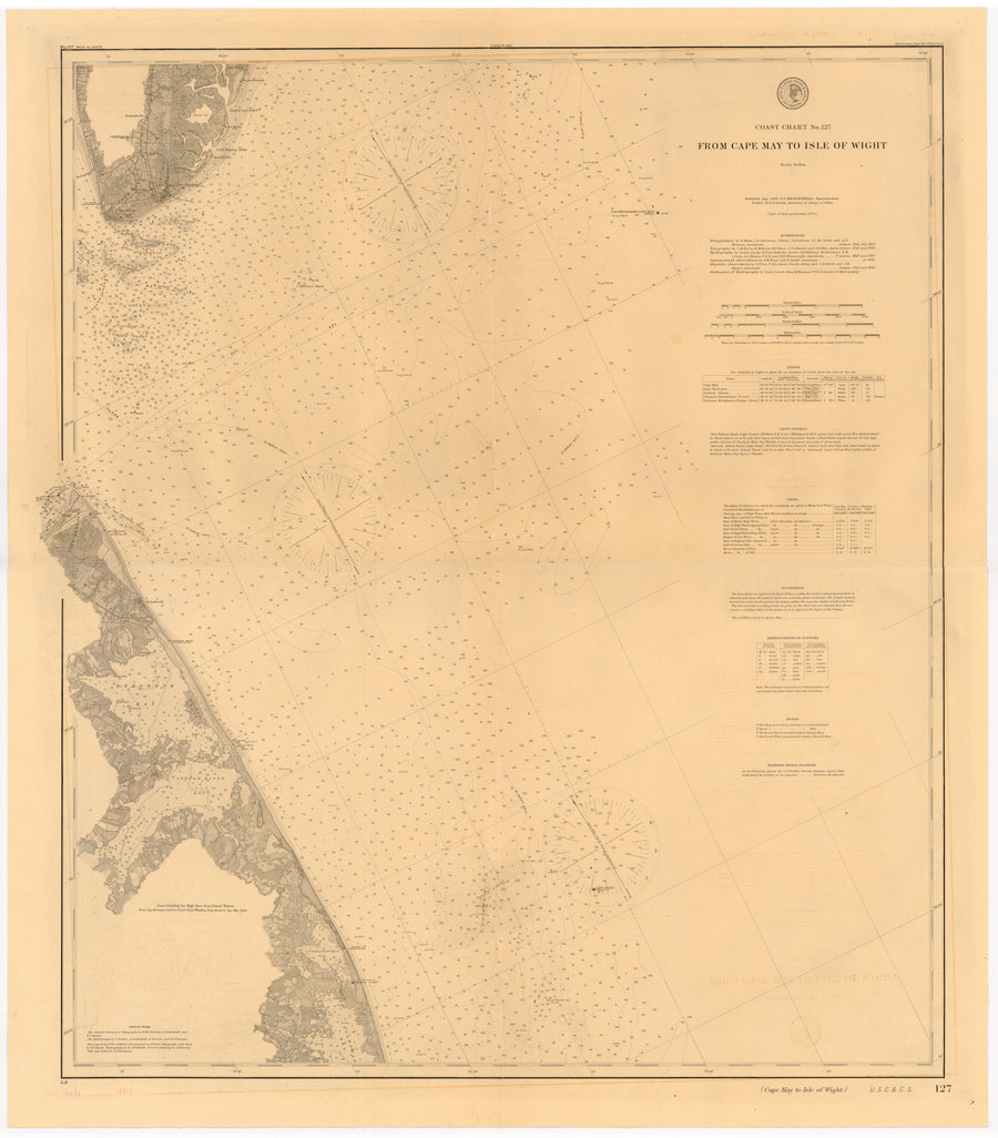 Cape May to Isle of Wight Map - 1889