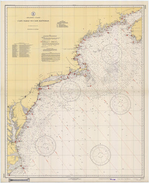 Cape Sable to Cape Hatteras Map 1937
