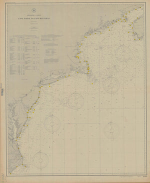 Cape Sable to Cape Hatteras Map 1906