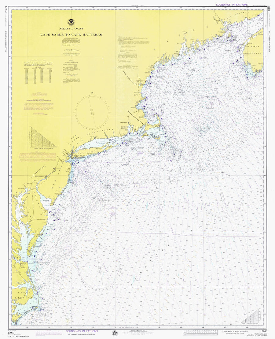 Cape Sable to Cape Hatteras Map 1975