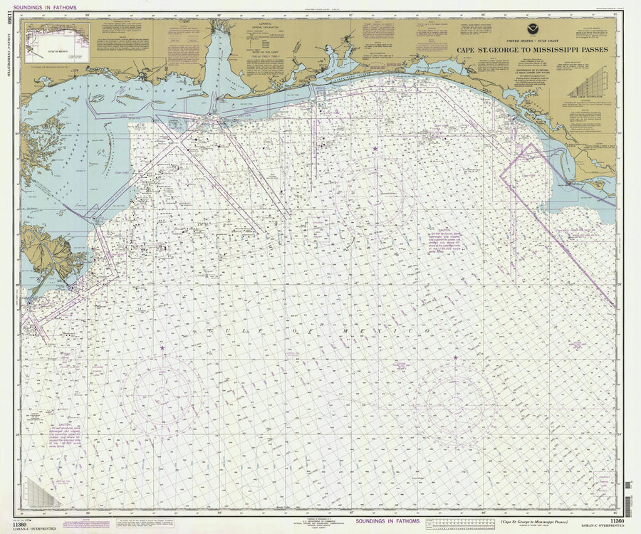 Cape St. George to Mississippi Passes Map - 1995