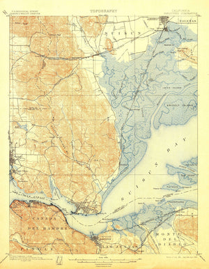 Carquinez California Topographic Map - 1901