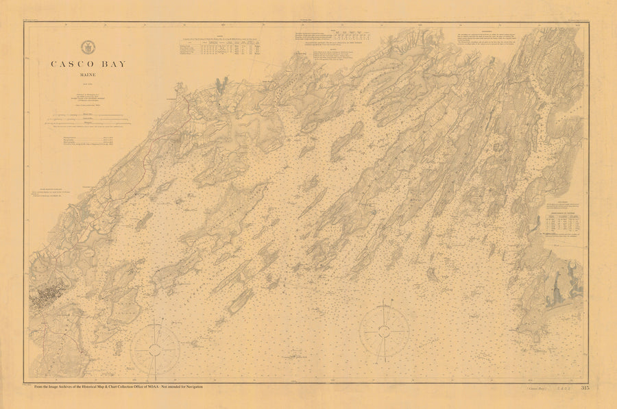 Casco Bay Map - 1896