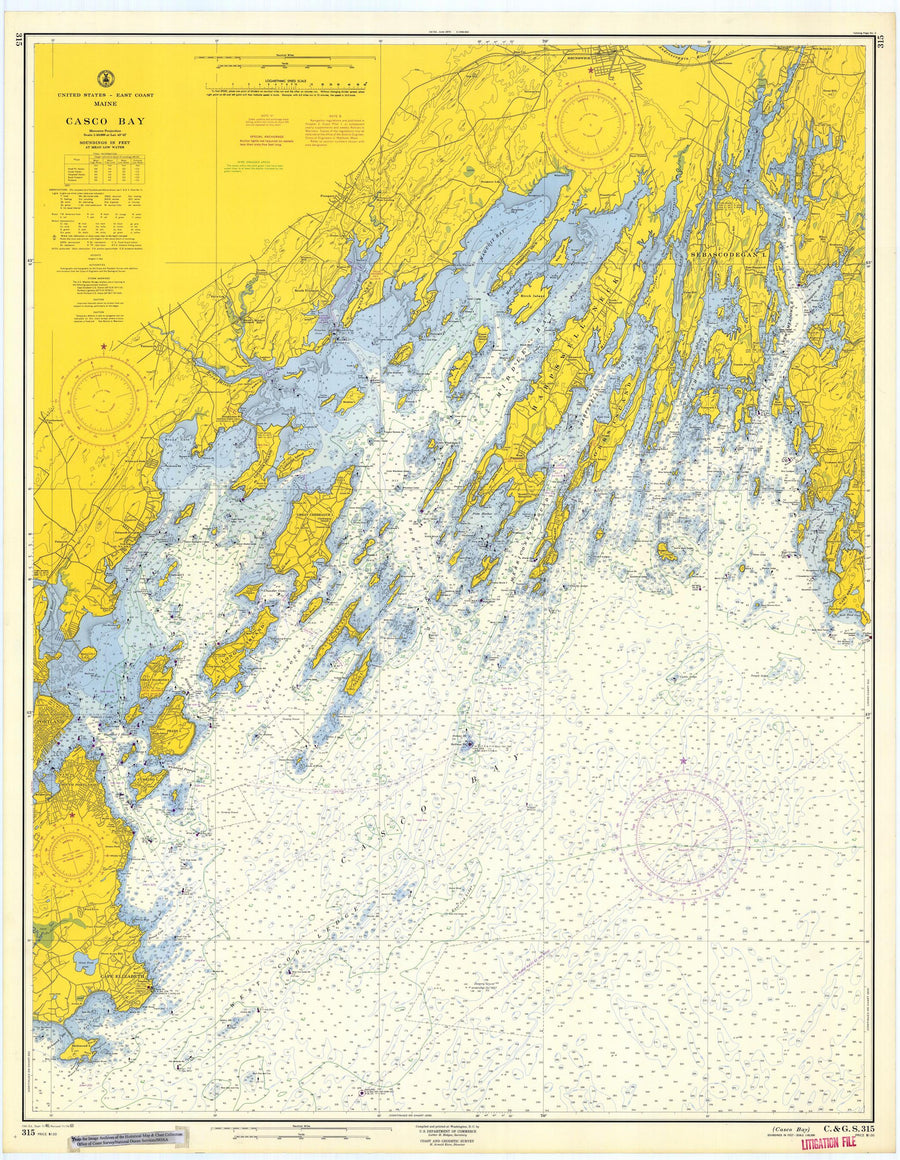Casco Bay Map - 1963