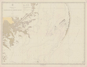 Chandeleur and Breton Sounds Map - Louisiana Historical Chart 1915