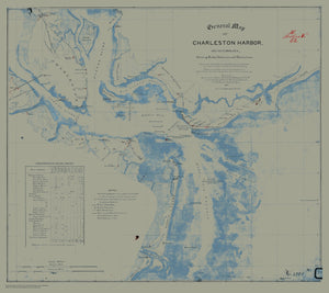 Charleston Harbor Military Map - 1865