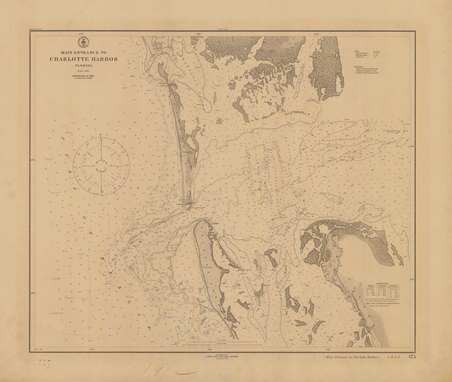 Charlotte Harbor Florida Map - 1912