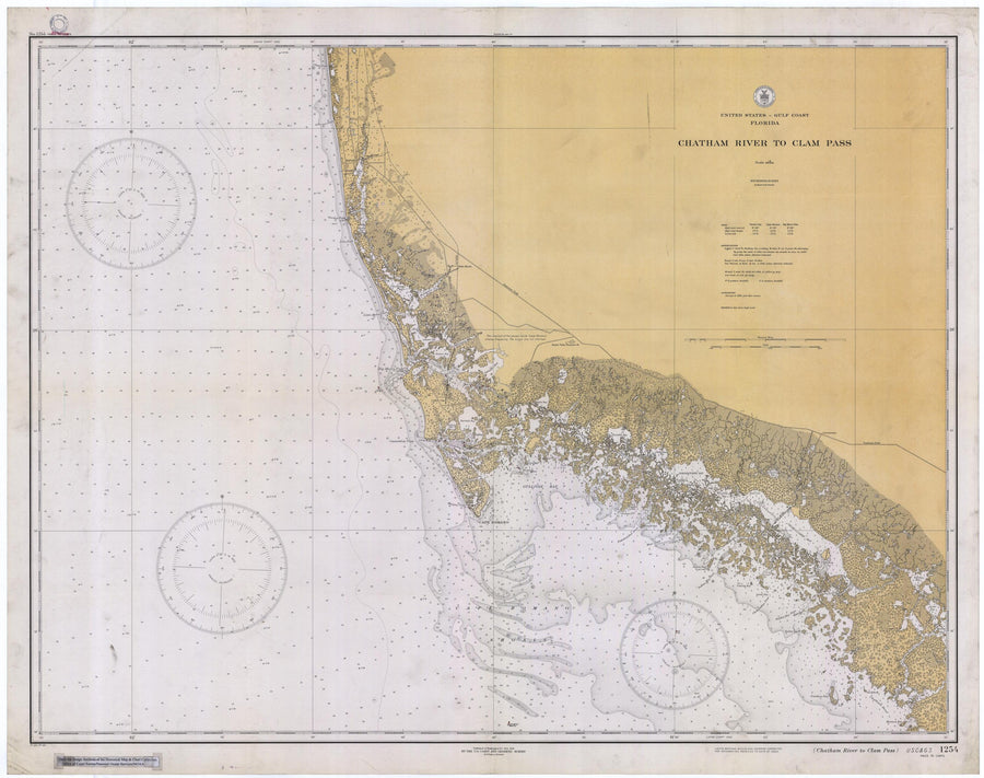 Chatham River to Clam Pass Map 1933