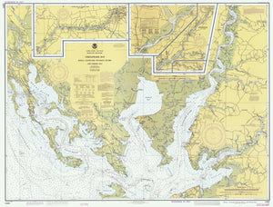 Chesapeake Bay Map - Honga, Nanticoke, Wilmico Rivers & Fishing Bay - 1983