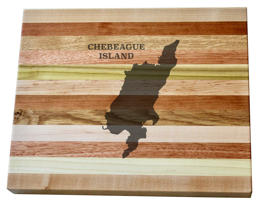 Chebeague Island Map Wooden Serving Board & Bar Board