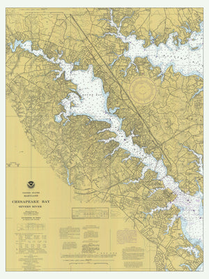 Chesapeake Bay - Severn River Map 1977