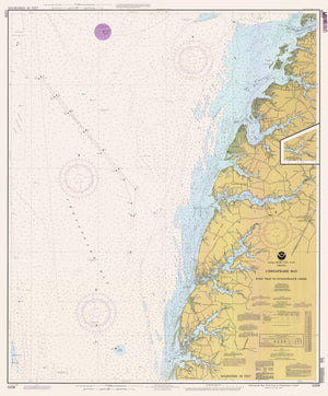 Chesapeake Bay Map - Wolf Trap to Pungoteague Creek 1993