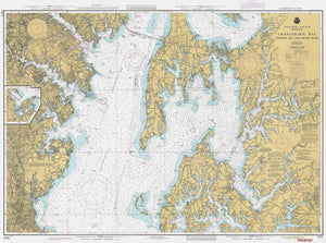 Chesapeake Bay - Eastern Bay & South River Map 1986