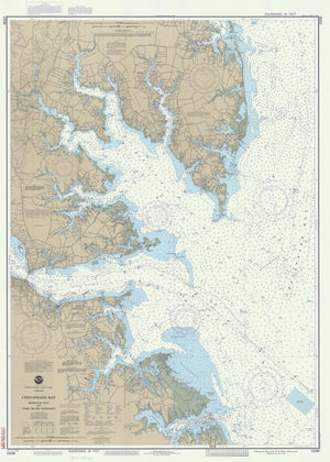 Chesapeake Bay - Mobjack Bay to York River Map 1989