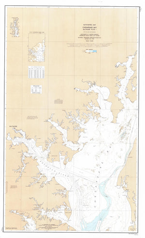 Chesapeake Bay Bathymetric Map - PLATE 1