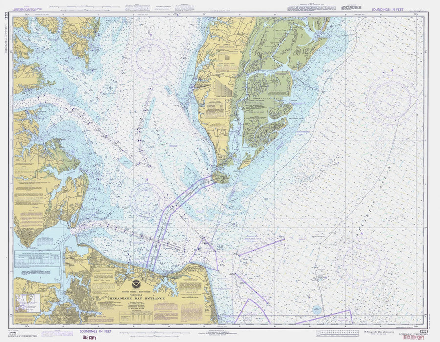Chesapeake Bay Entrance Map 1978