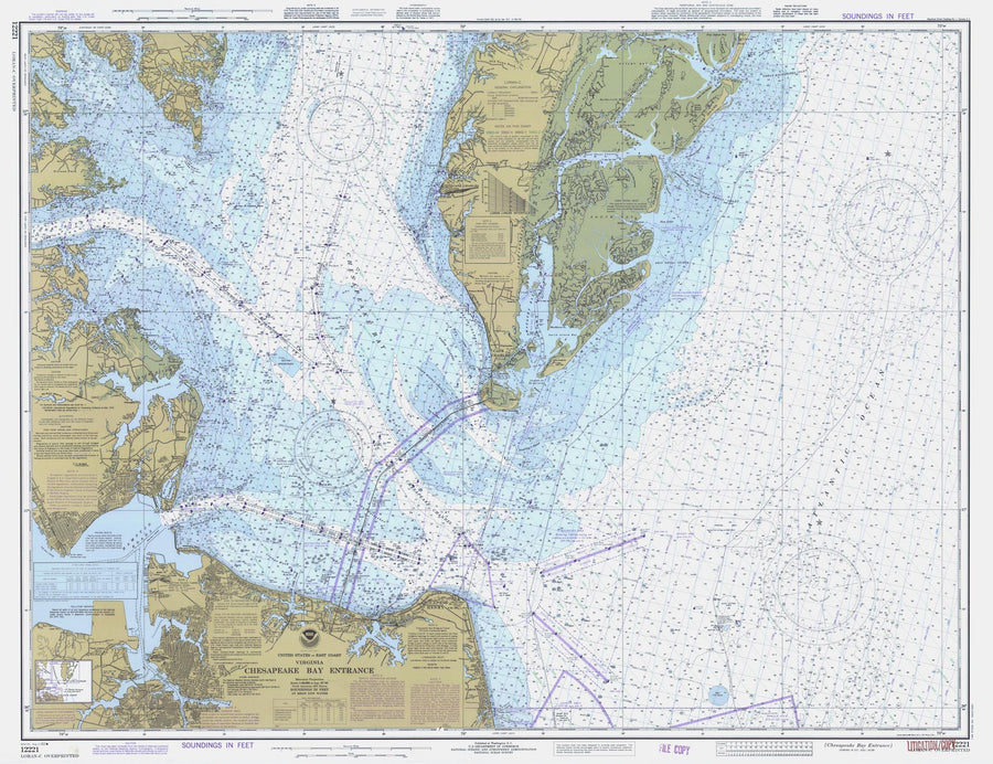 Chesapeake Bay Entrance Map 1982