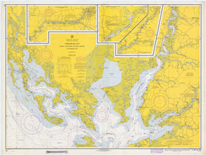 Chesapeake Bay Map - Honga, Nanticoke & Wilmico Rivers - 1967