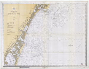 Chincoteague Inlet to Hog Island Map 1933