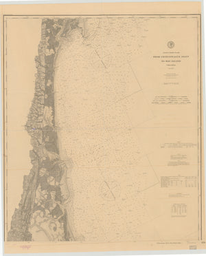 Chincoteague Inlet to Hog Island Map - 1895