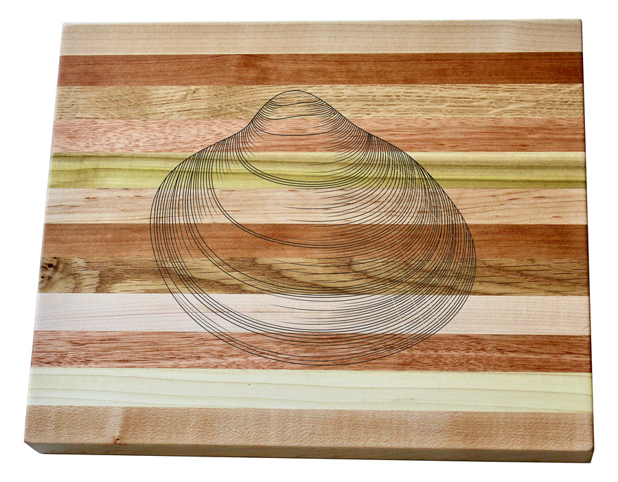 Clam Shell Engraved Wooden Serving Board & Bar Board