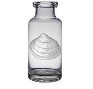 Clam Shell Engraved Glass Carafe