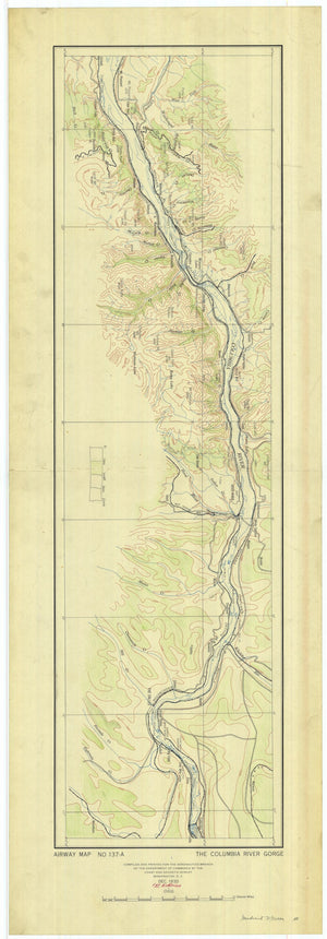Columbia River Gorge Map - 1930