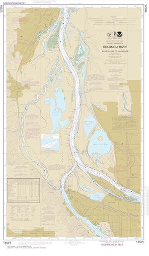 Columbia River Map - St. Helens to Vancouver - 2016