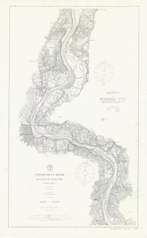 Connecticut River Map - Higganum to Rocky Hill - 1900