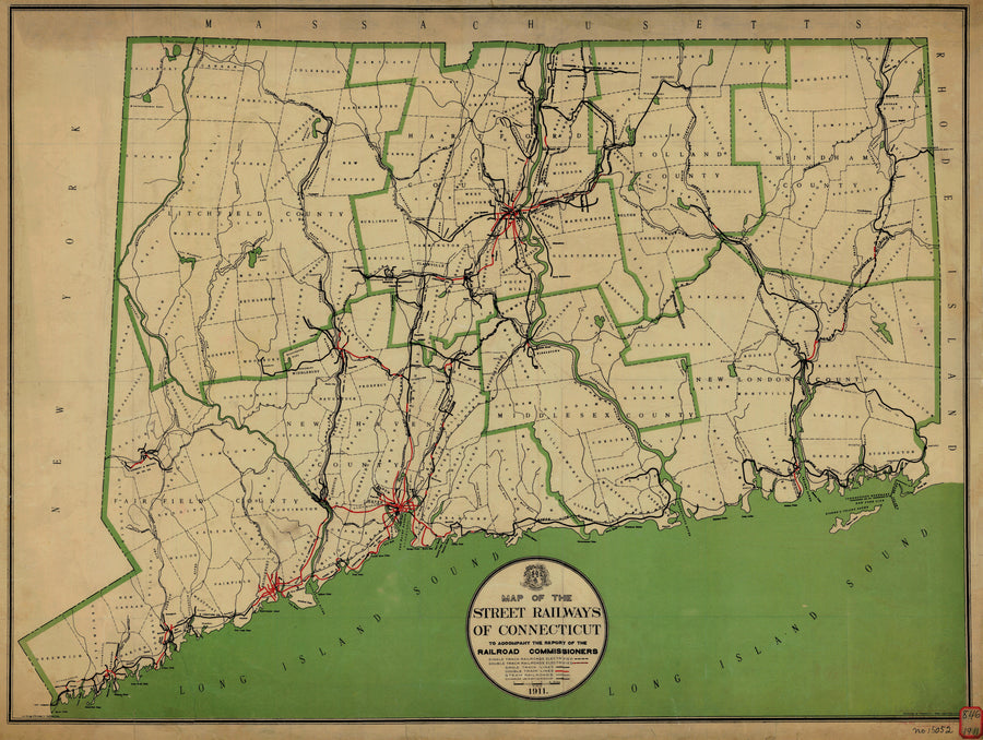 Connecticut Map - 1911
