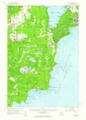 Cooks, Michigan Topographic Map - 1958