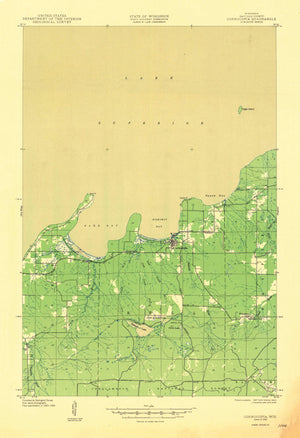 Cornucopia, Wisconsin Topographic Map - 1946