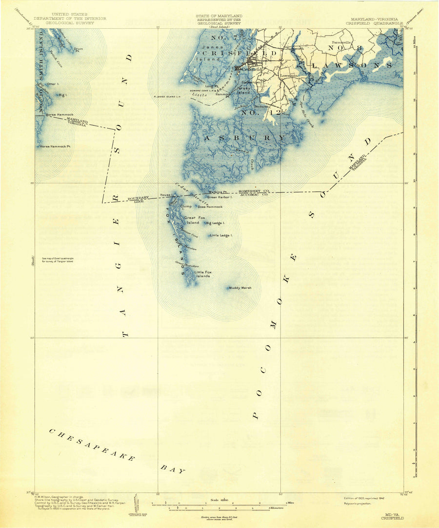 Crisfield, Virginia Map - 1903