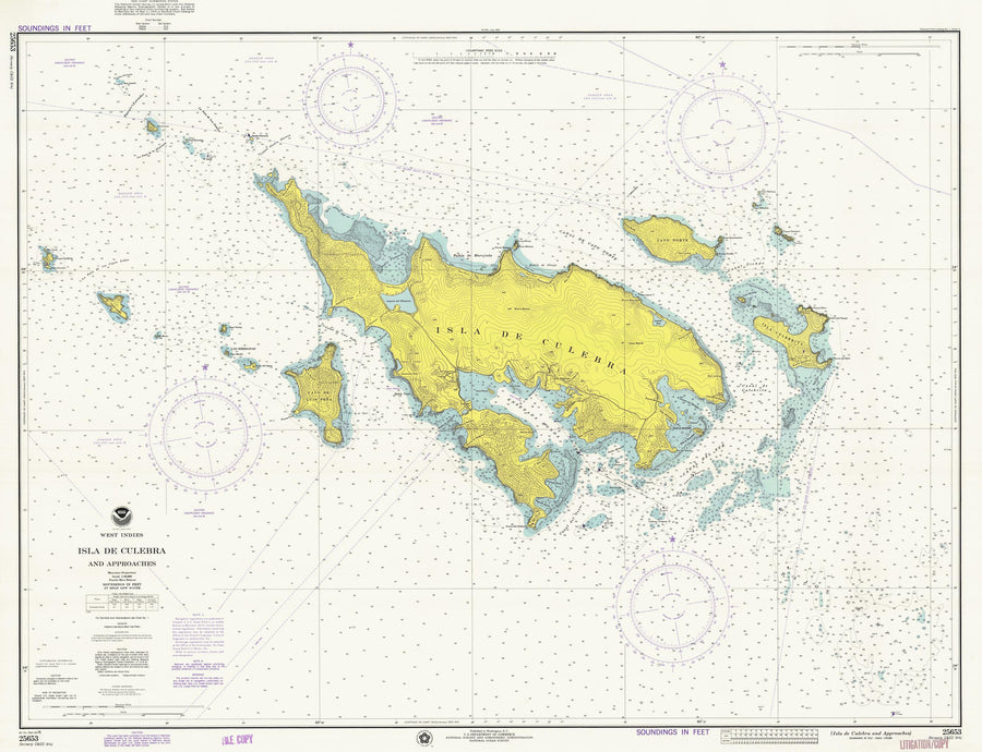 Culebra Island Map - 1976