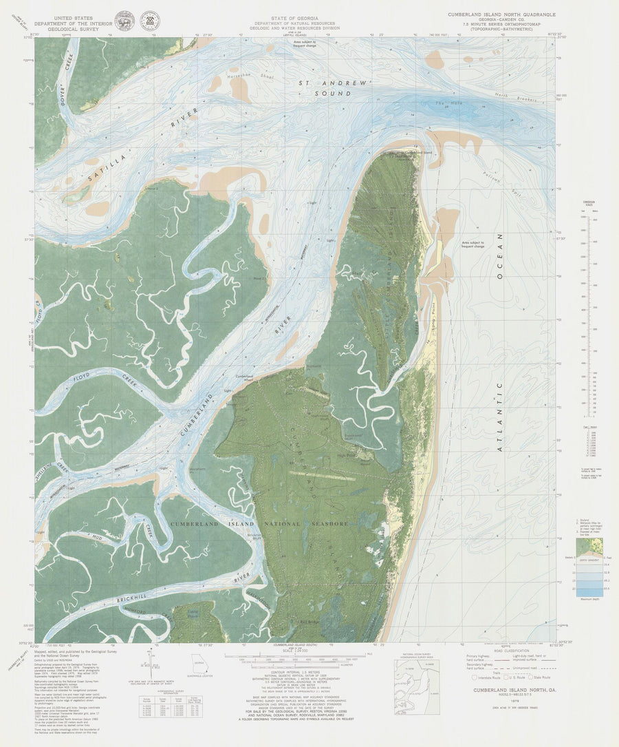 Cumberland Island North Map - 1979