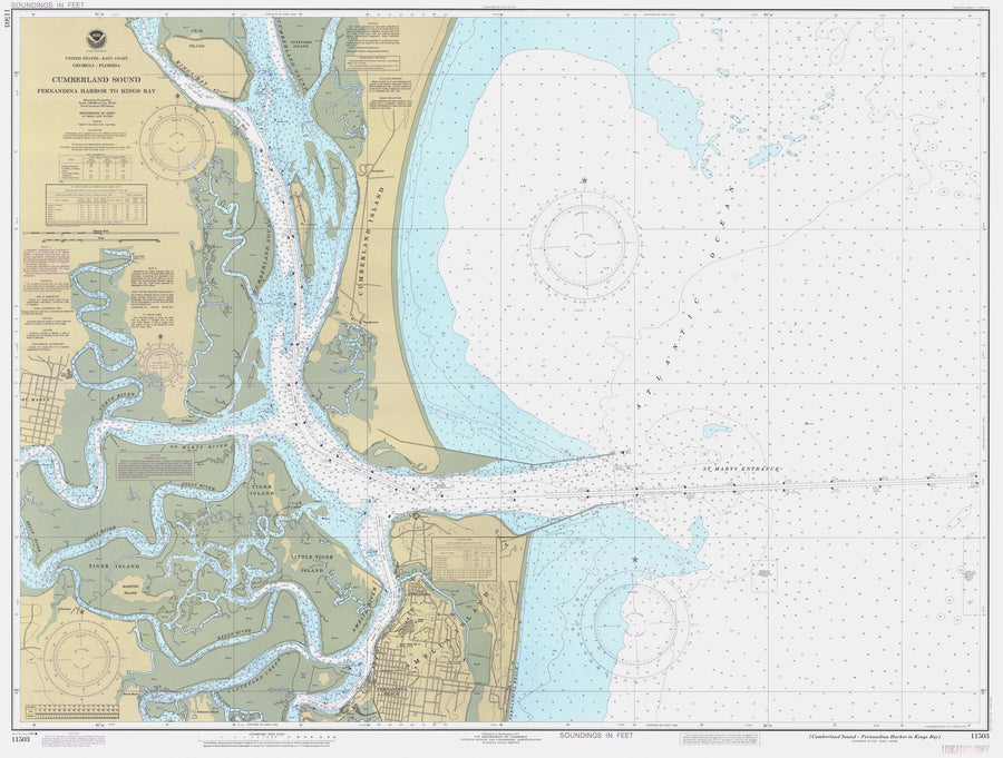 Cumberland Sound Map - Fernandina Harbor to Kings Bay - 1985