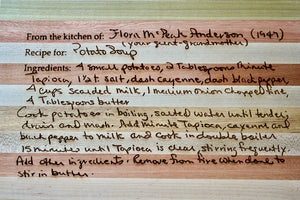 Recipe Engraved Wooden Serving Board - Custom