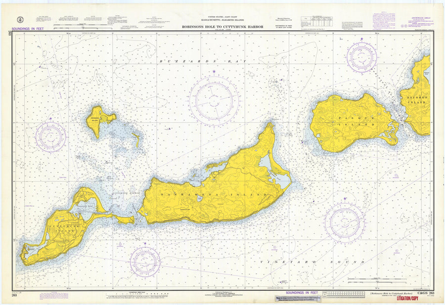 Cuttyhunk to Robinson's Hole Map - 1973
