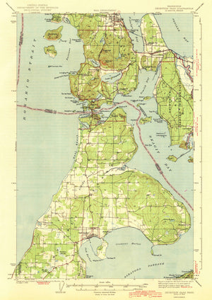 Deception Pass Topographic Map - 1943