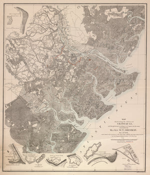Defense of Savannah Map - 1864
