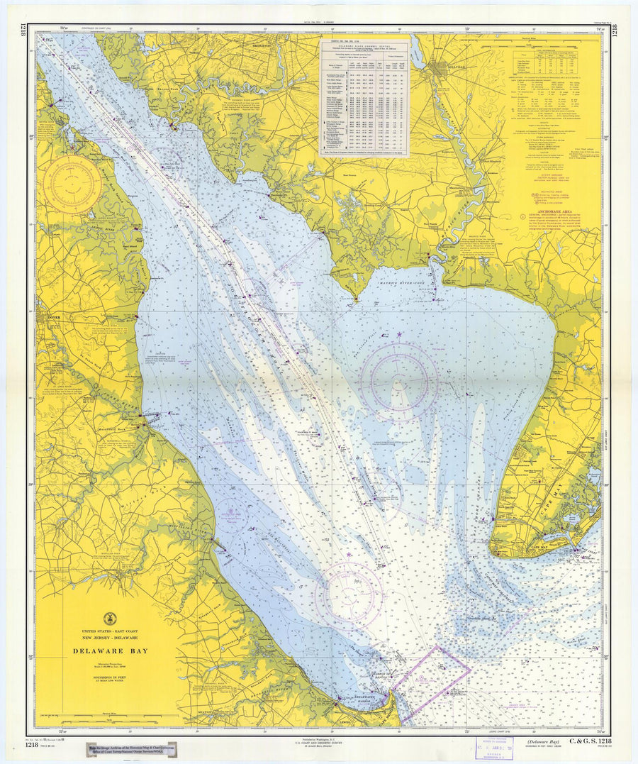 Delaware Bay Map - 1959