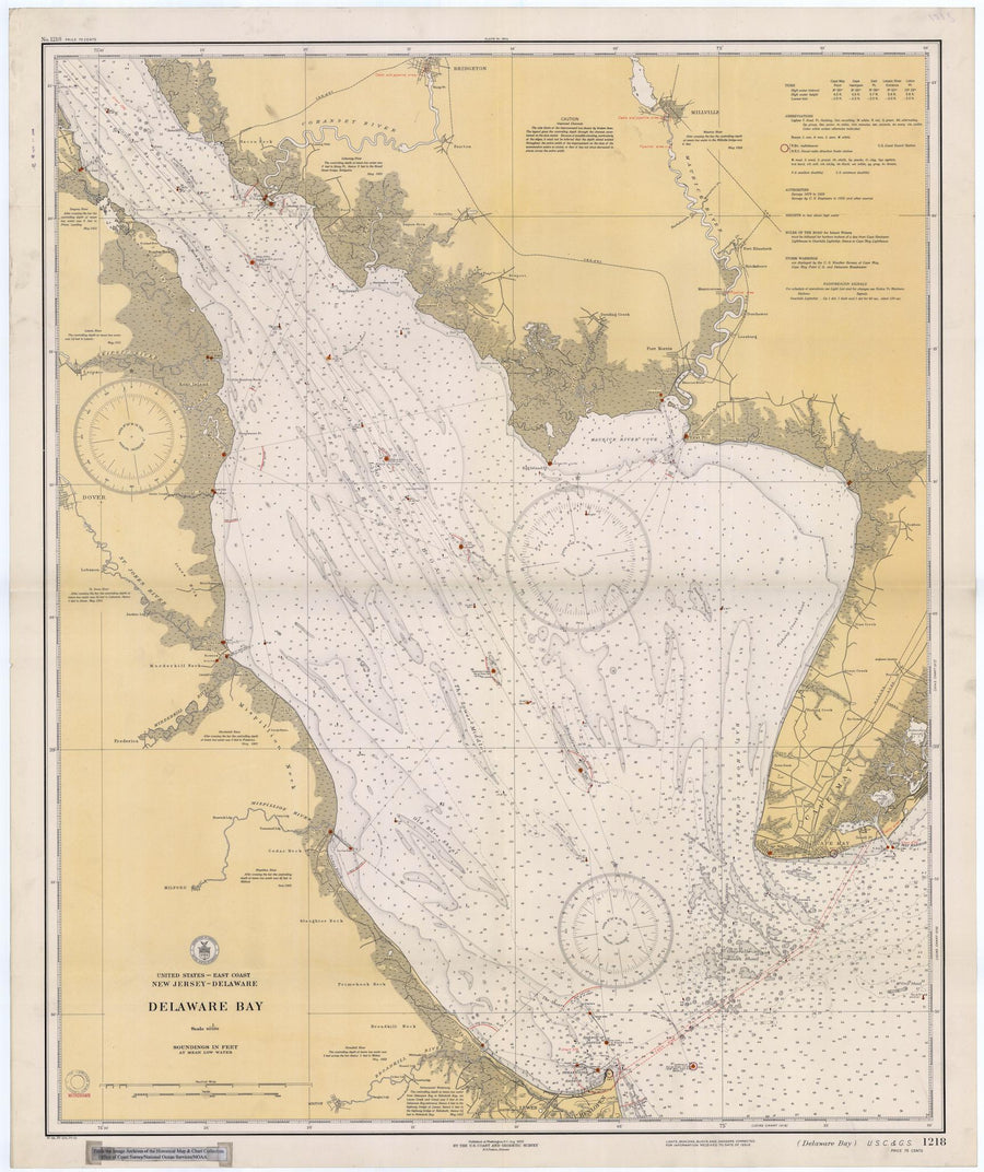Delaware Bay Map - 1934