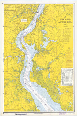 Delaware River Map - Smyrna River to Wilmington - 1968