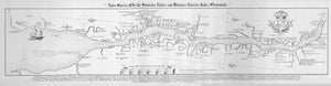Delaware River Map - 1655 (B&W)