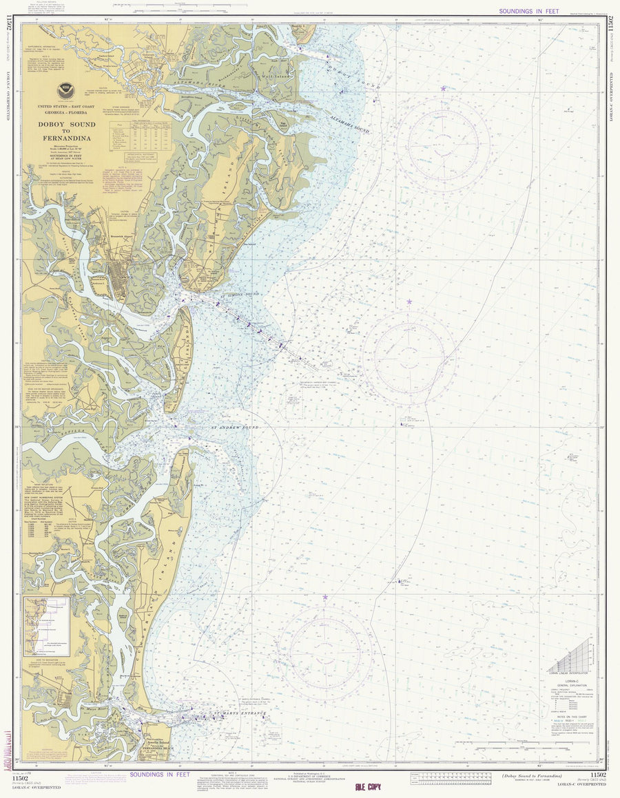 Doboy Sound to Fernandina Map 1978