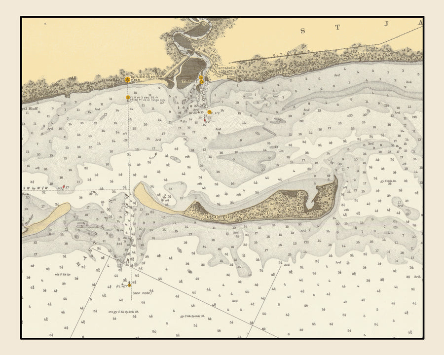 Dog Island Map - 1936