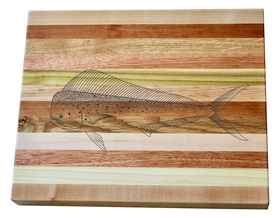 Mahi Mahi (Dolphinfish) Engraved Wooden Serving Board & Bar Board
