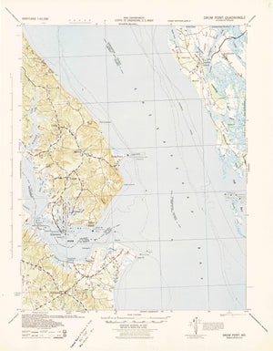 Drum Point - Chesapeake Bay Map 1942