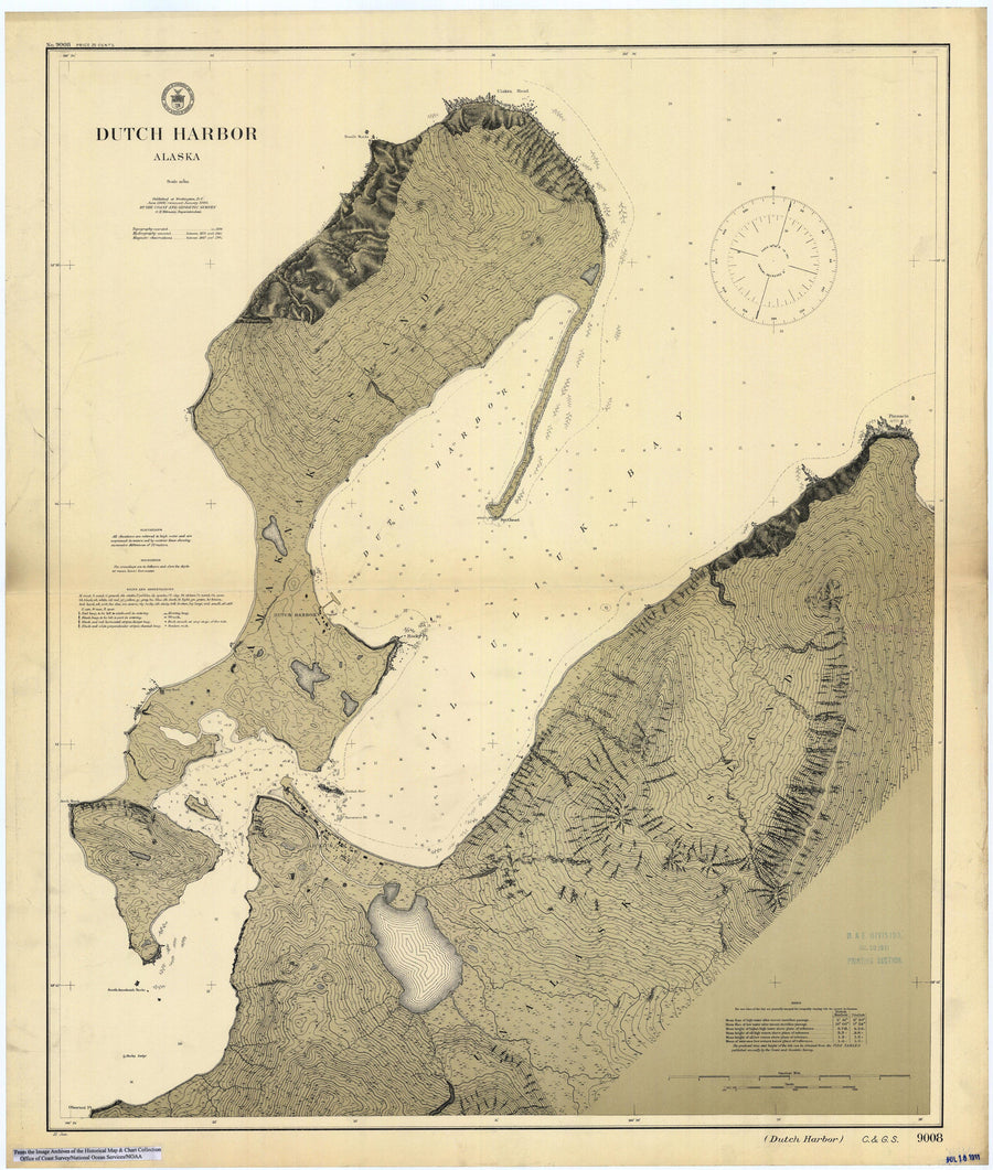 Dutch Harbor Alaska Historical Map - 1911